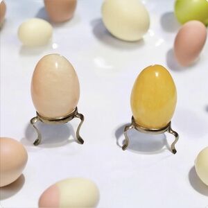 Vtg. Tourmaline $ Pink Opal Eggs Stones